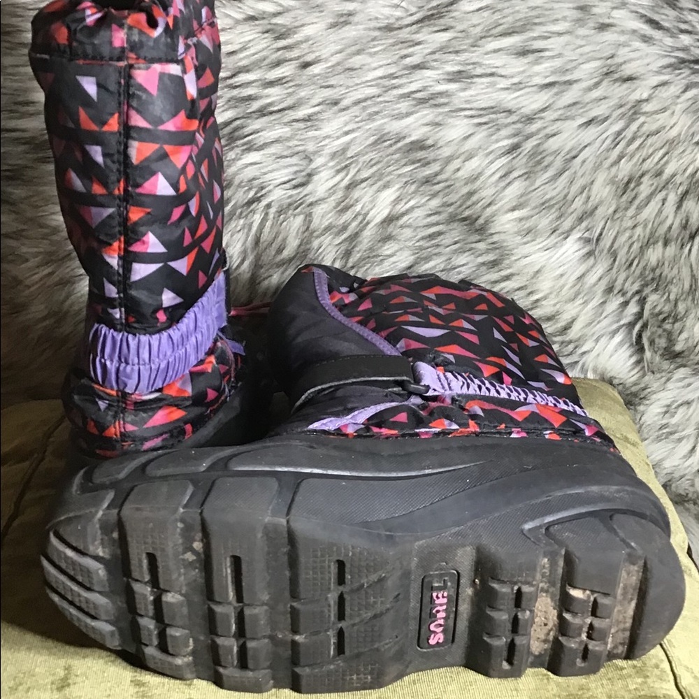 Sorel winter boots waterproof size 5 black/pink - Picture 5 of 11